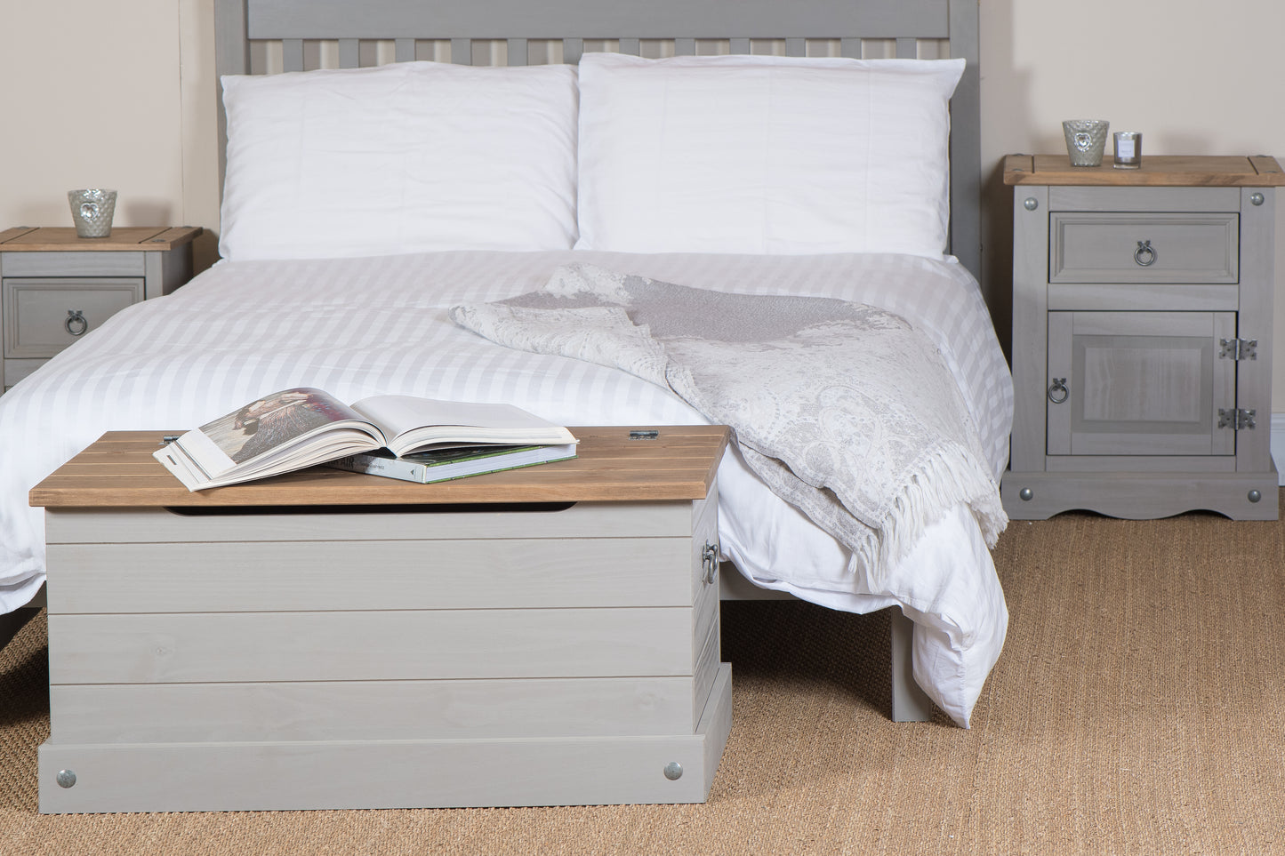 Corona Grey 1 Door 1 Drawer Bedside