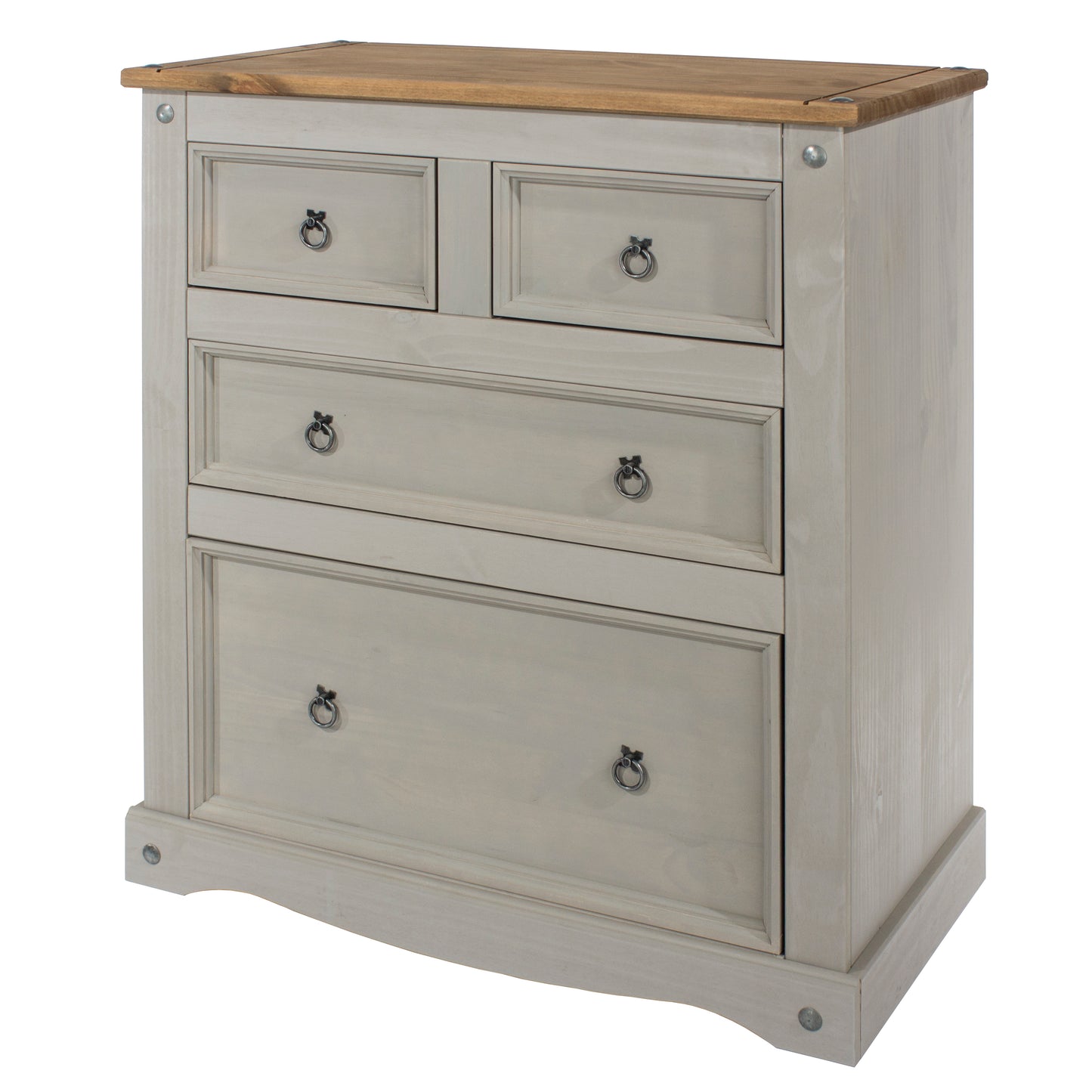Corona Grey 2+2 Drawer Chest