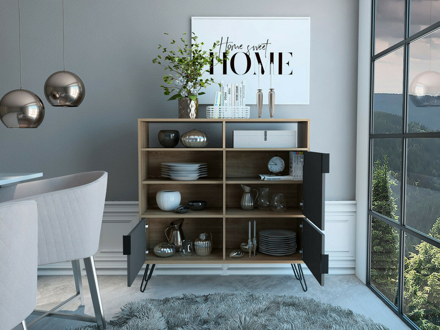 Vegas High 3 Door and Open Space Sideboard