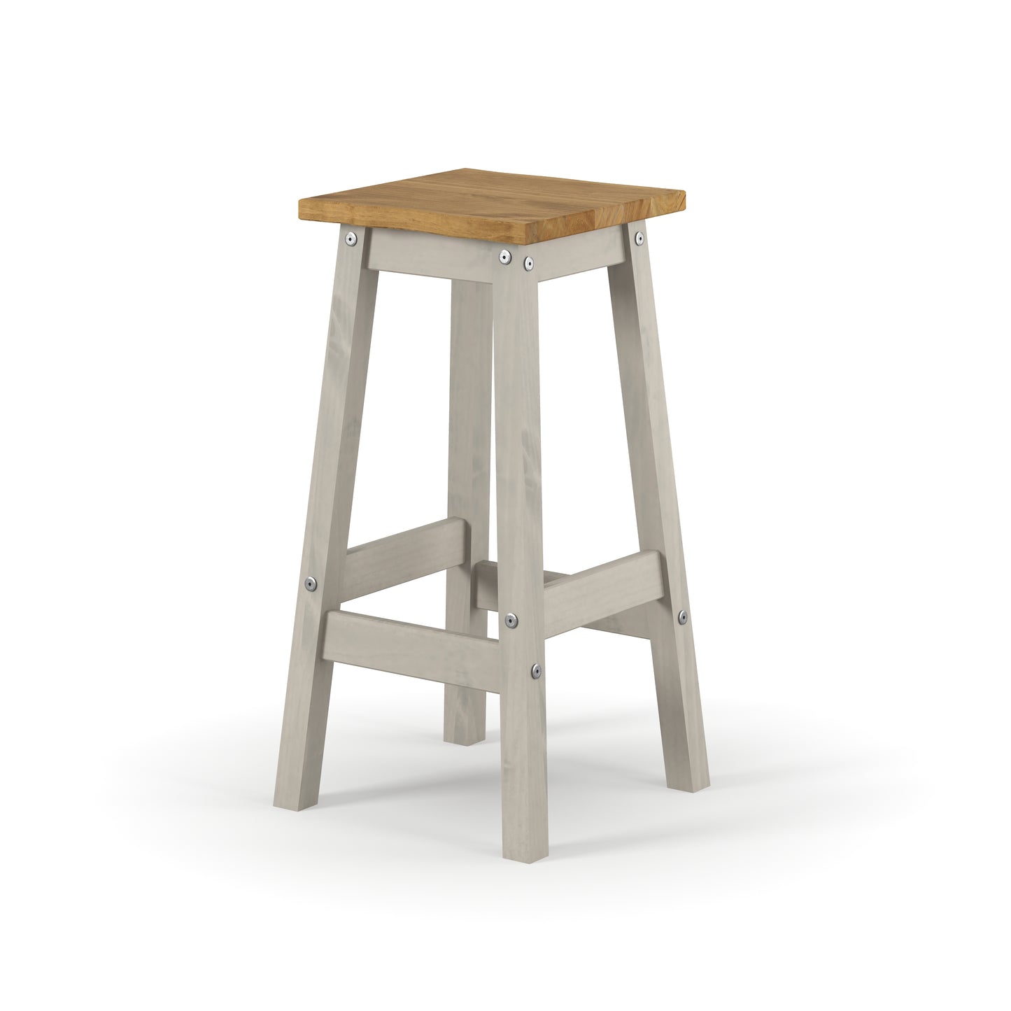 Corona Grey Pair of Live Edge High Breakfast Stools