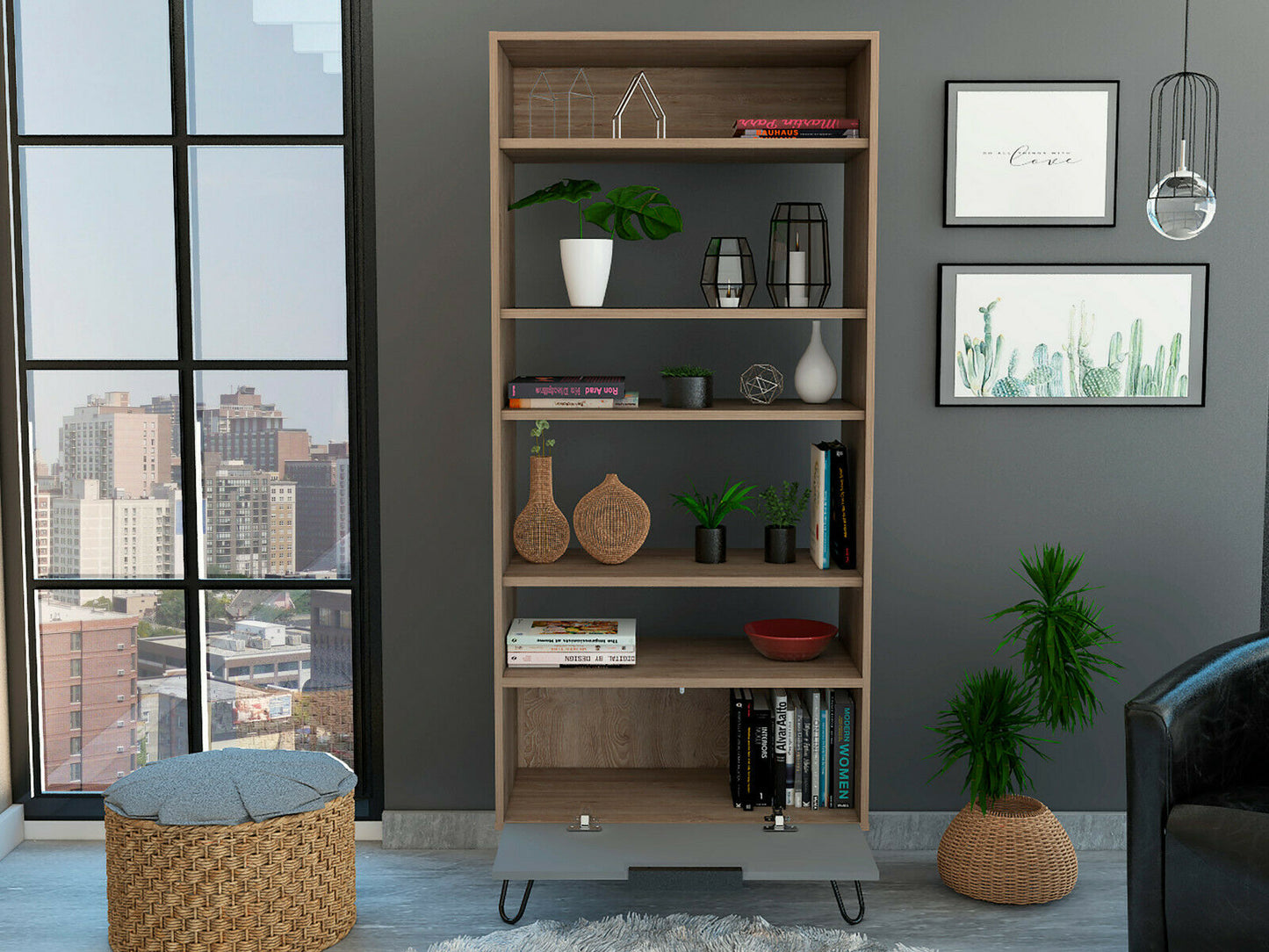 Vegas 1 Door Display Unit Bookcase