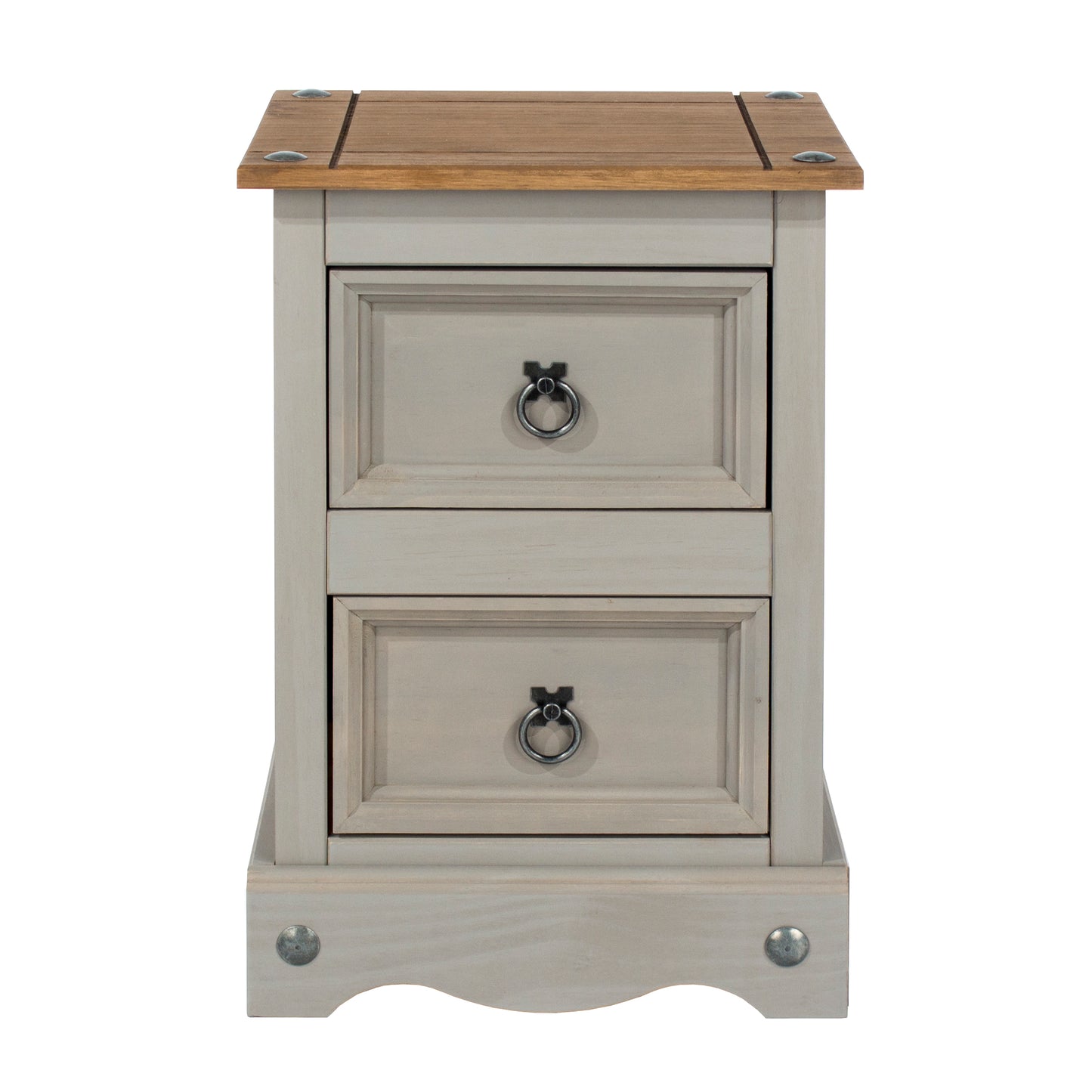 Corona Grey 2 Drawer Petite Bedside