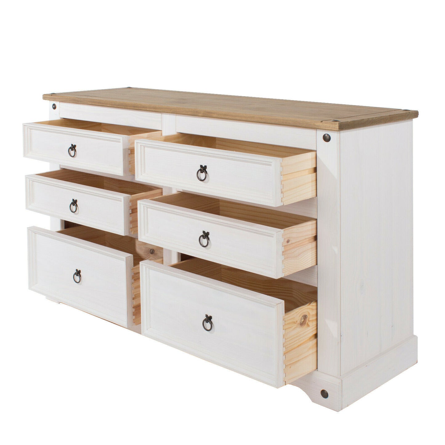 Corona White 3+3 Drawer Chest