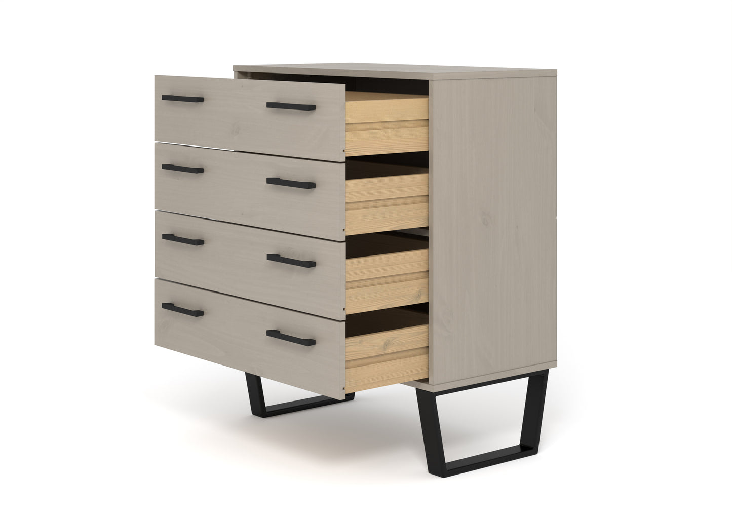 Texas Grey 4 Drawer Chest