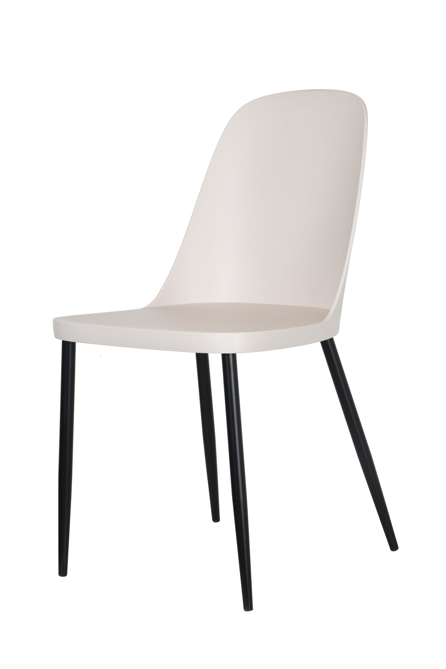 Aspen Pair of Duo Chair Calico Plastic Seat With Black Metal Legs