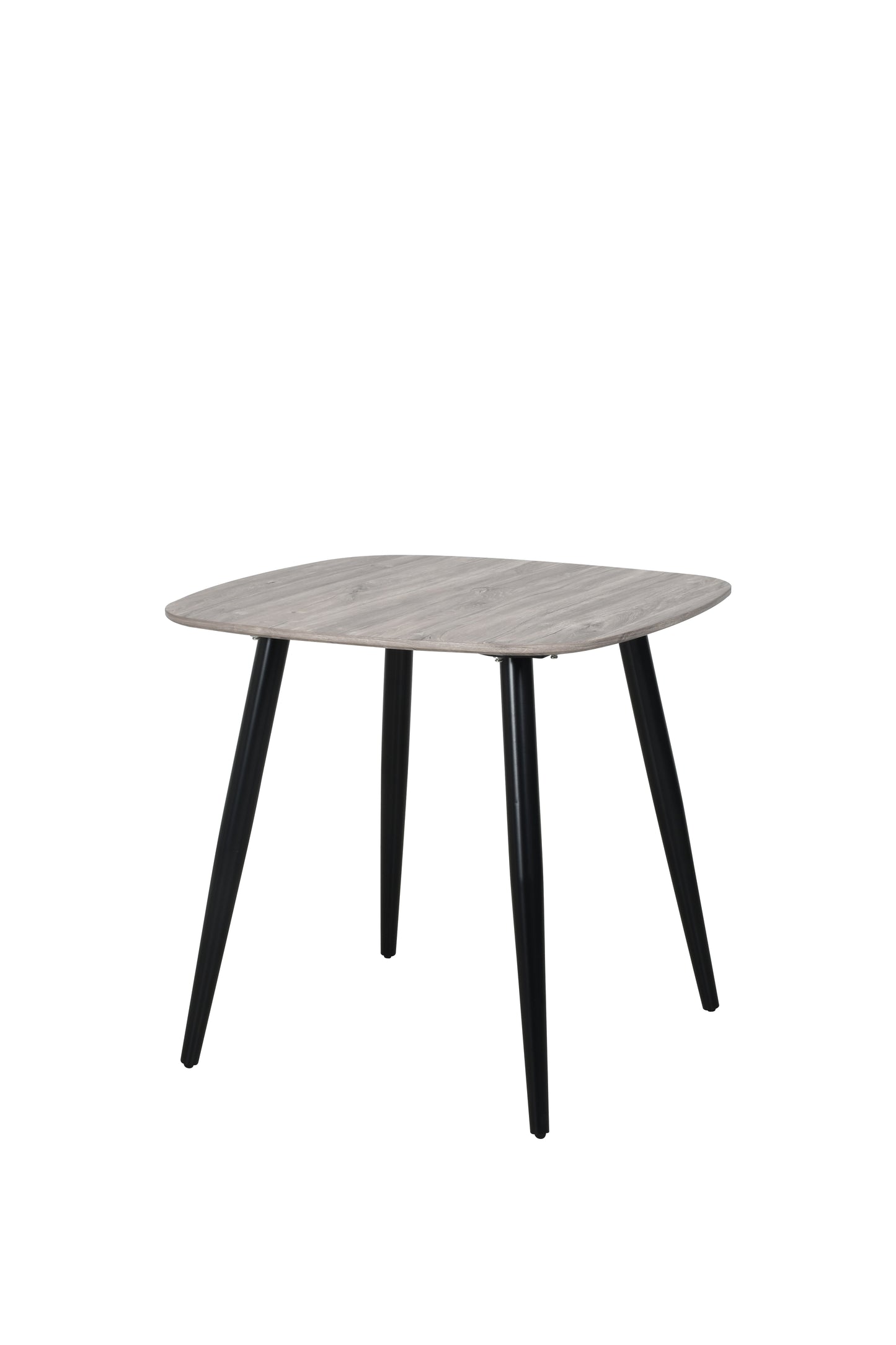 Aspen Square Grey Oak Effect Dining Table With Black Tapered Legs