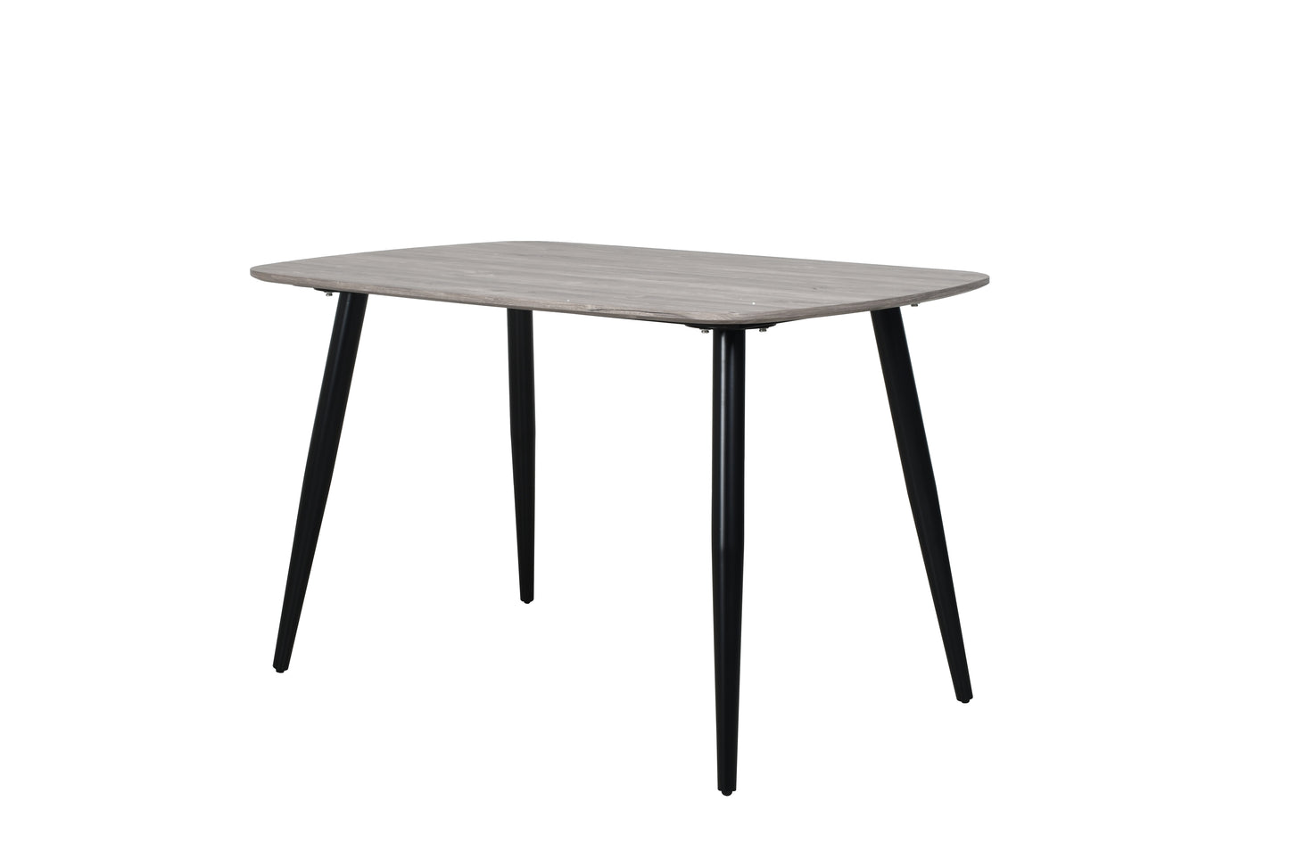 Aspen Rectangular Grey Oak Effect Dining Table With Black Tapered Legs