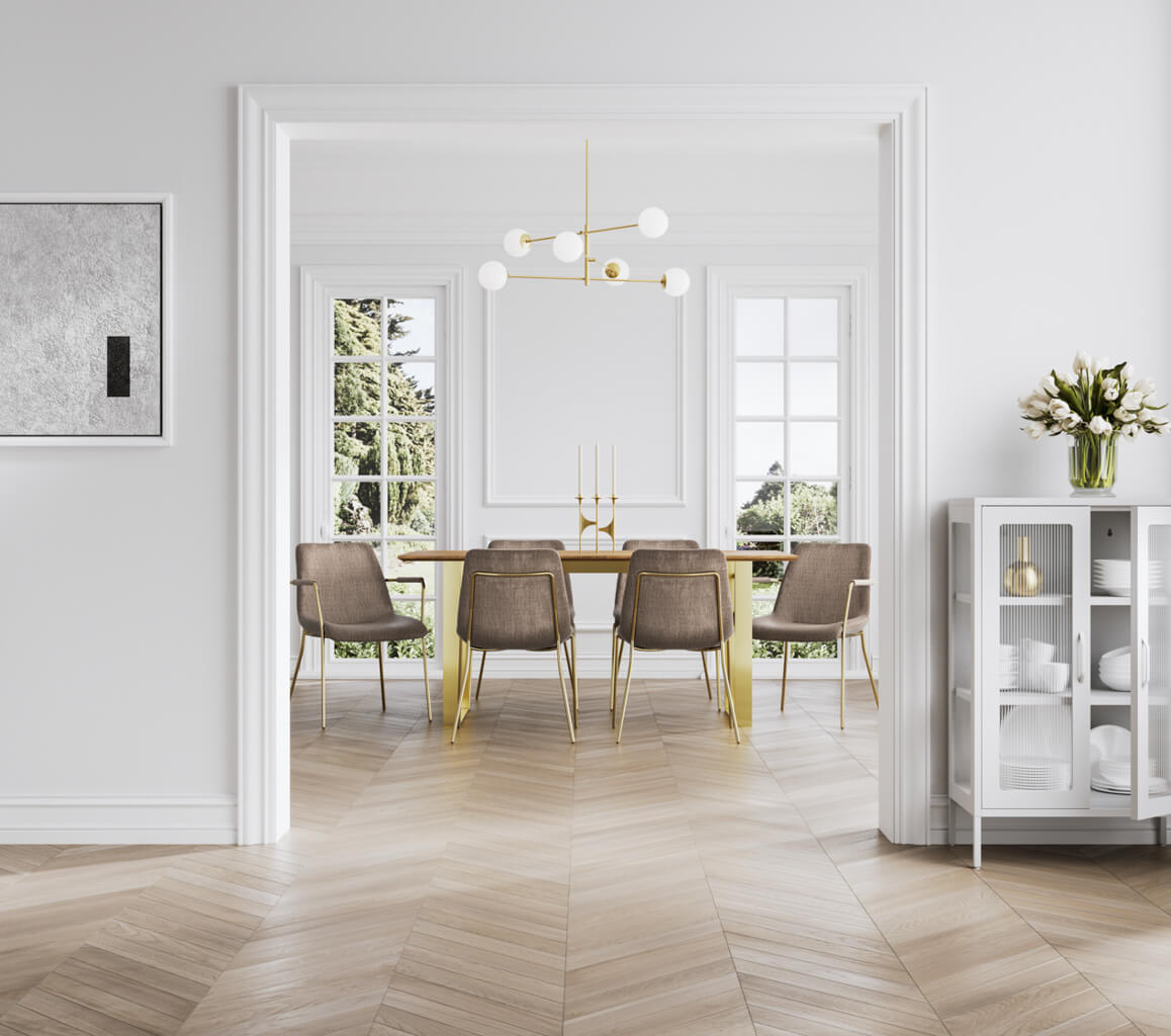 Antibes Russet & Gold Dining Table