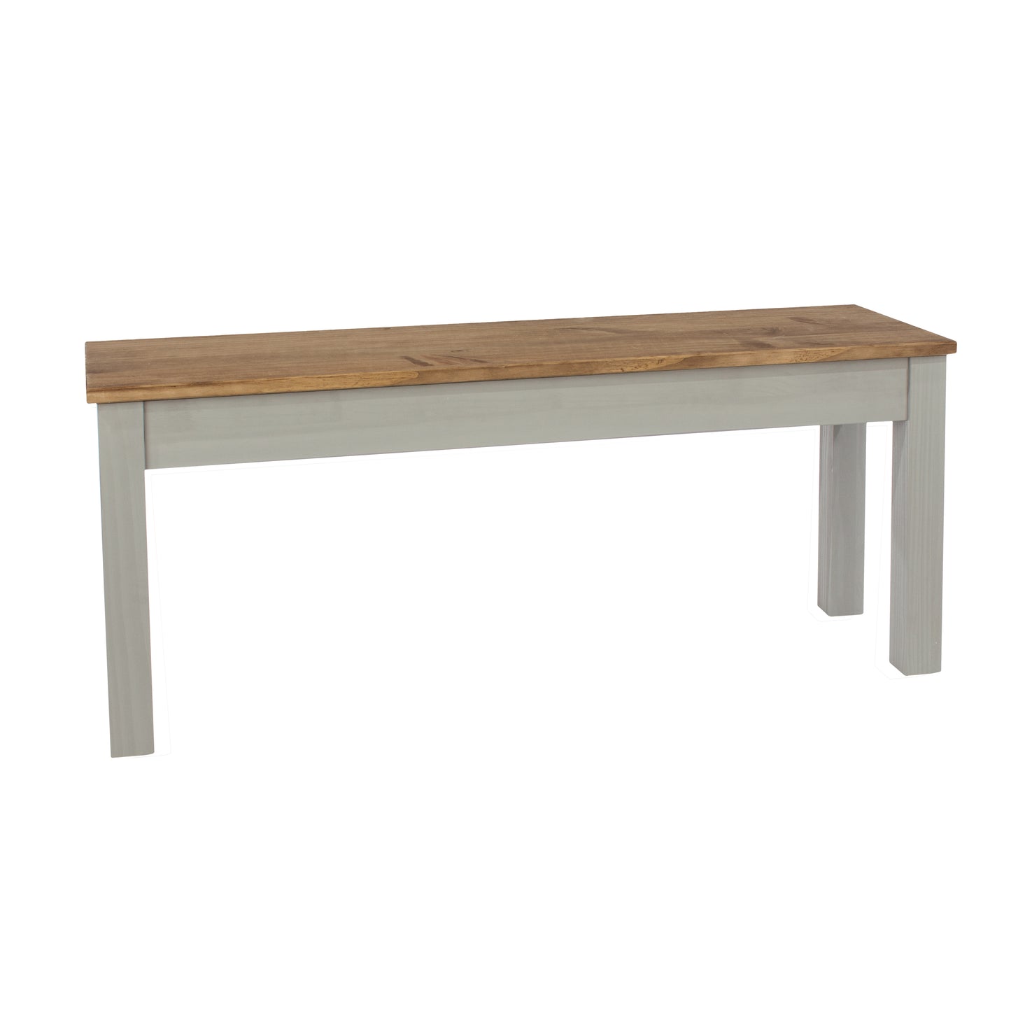 Corona Grey Linea Small Dining Table & Dining Bench & 2 Linea Back Chairs Set