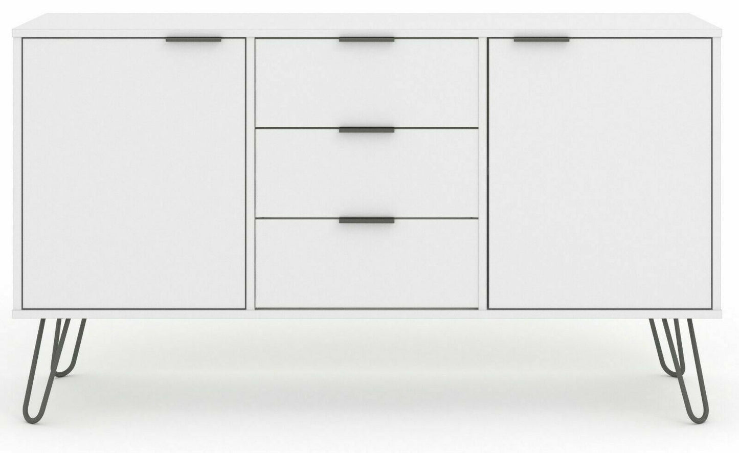 Augusta White 2 Doors & 3 Drawers Medium Sideboard