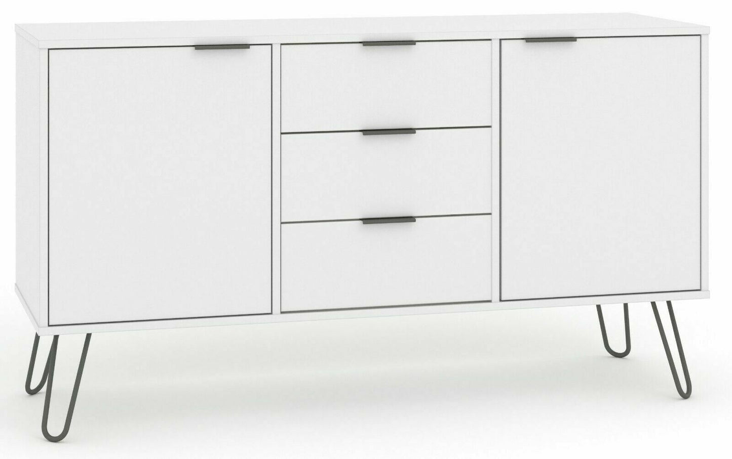Augusta White 2 Doors & 3 Drawers Medium Sideboard