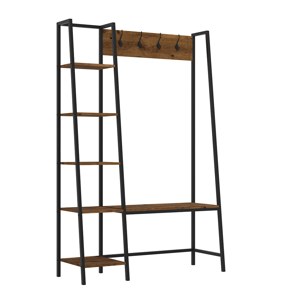 Ealing Mexican Pine Large Hallway Unit - Display Unit + Bench Coat Hanger