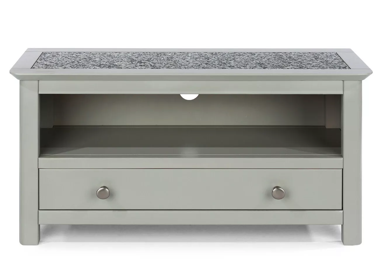 TV Unit/Stand - Grey with a Natural Stone Top