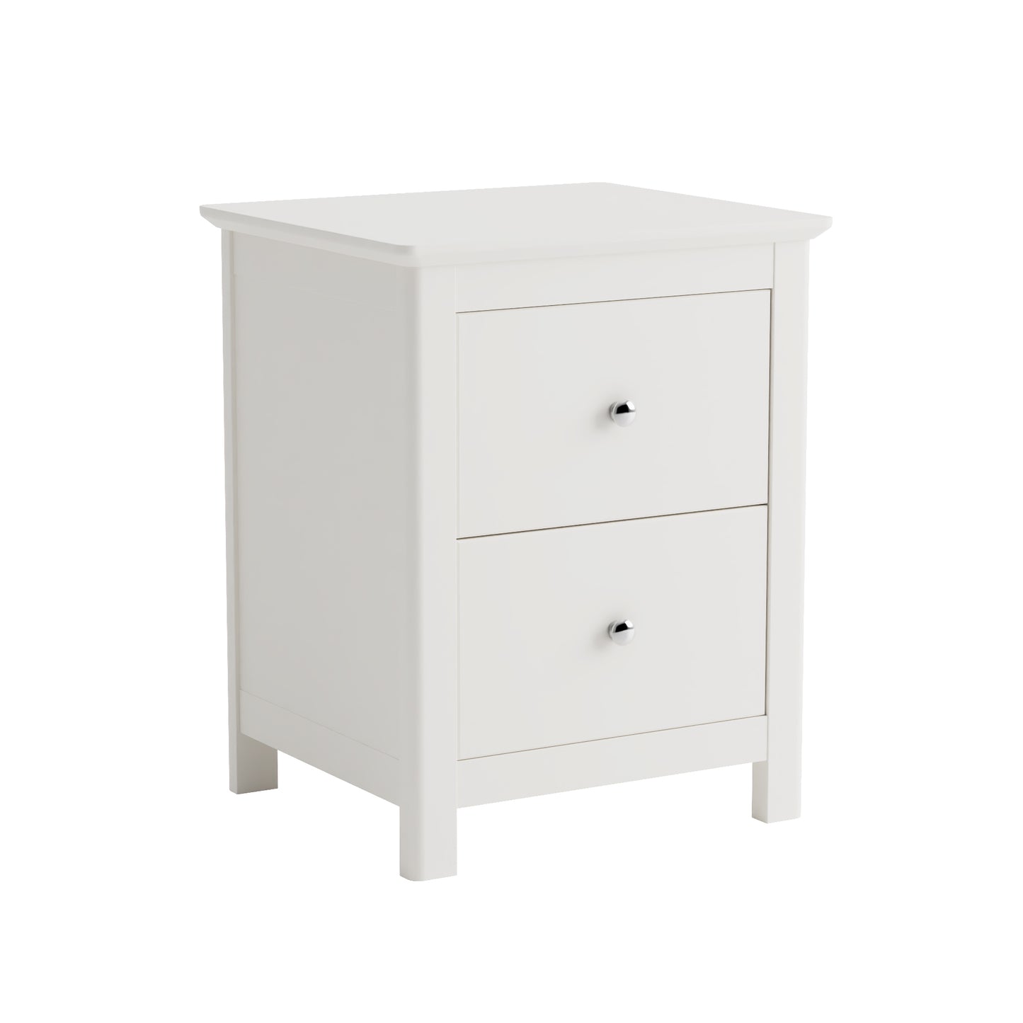 Nairn - White 2 Drawer Bedside Cabinet