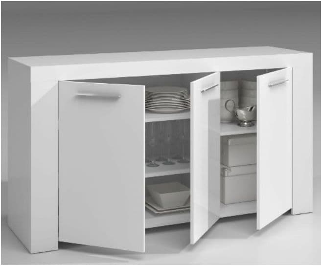 Berkeley 3 Door Artic White Sideboard