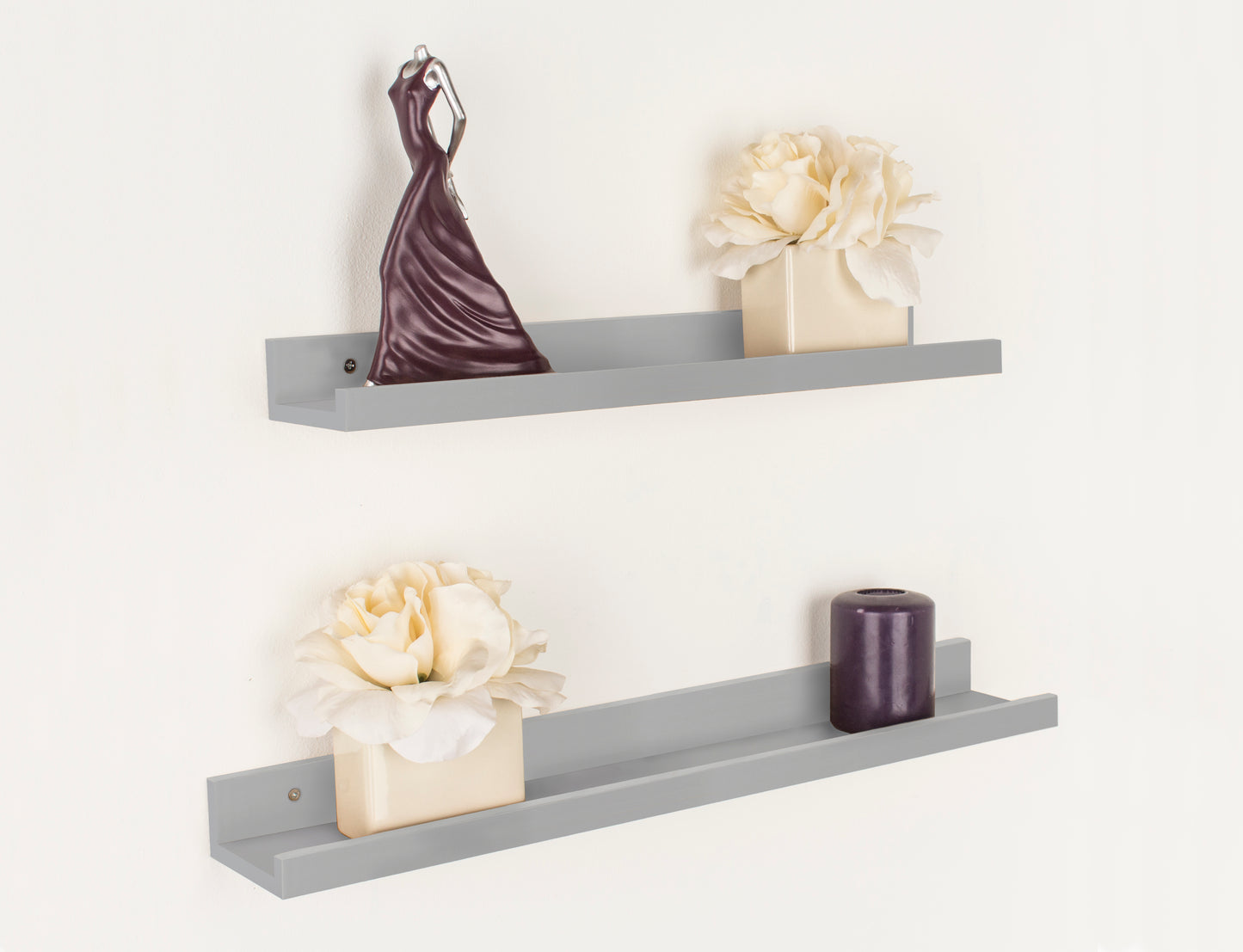 Dura 58cm Light Grey Floating Picture Ledge Shelf Wall Mounted Display Shelf