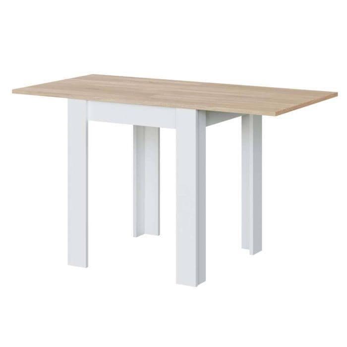 Riccardo White And Light Oak Effect Small Extending Dining Table