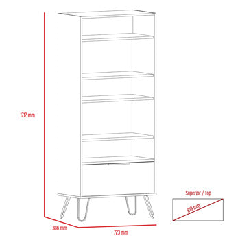 Nevada Display Bookcase with Door