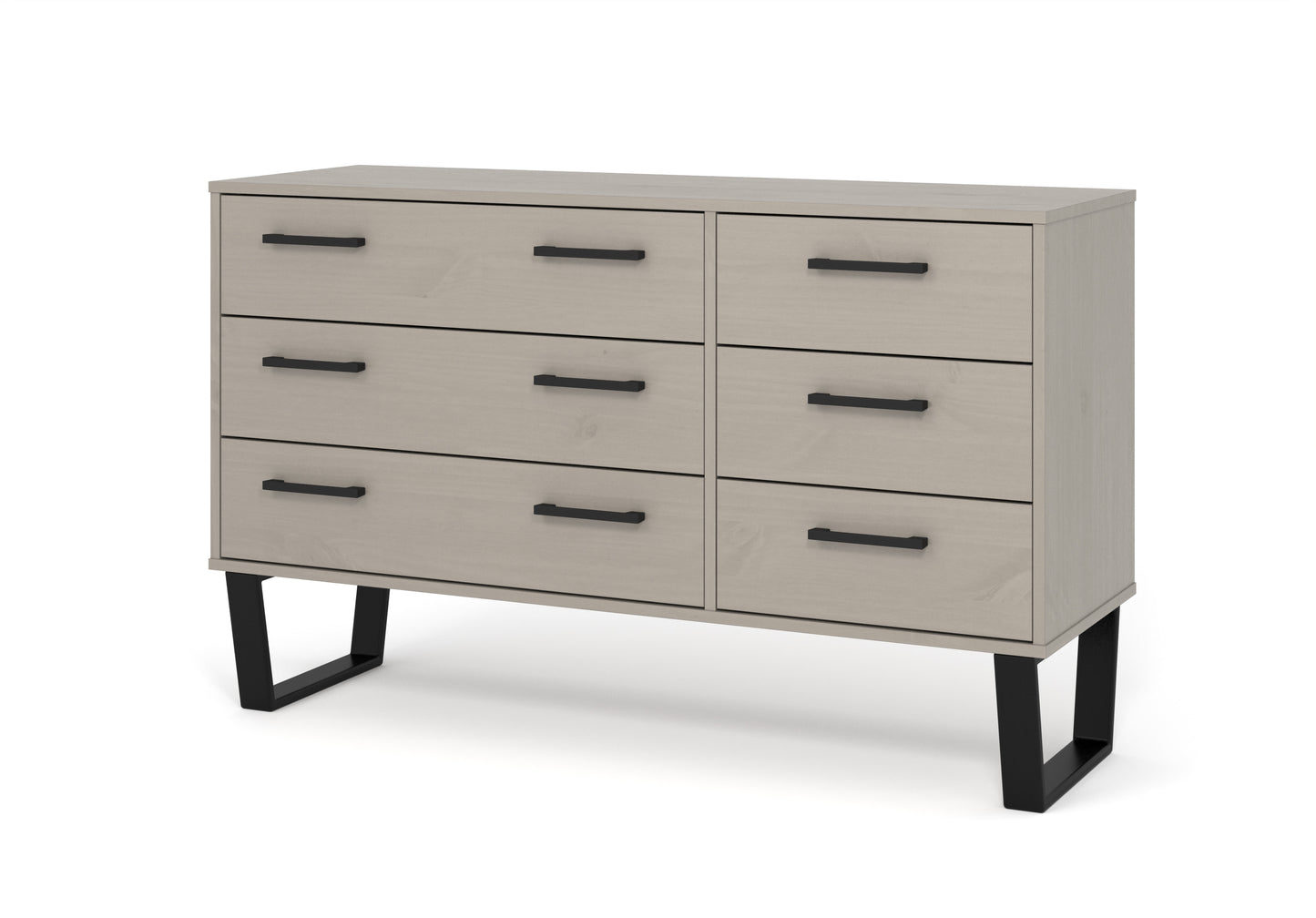 Texas Grey 3+3 Drawer Wide Chest