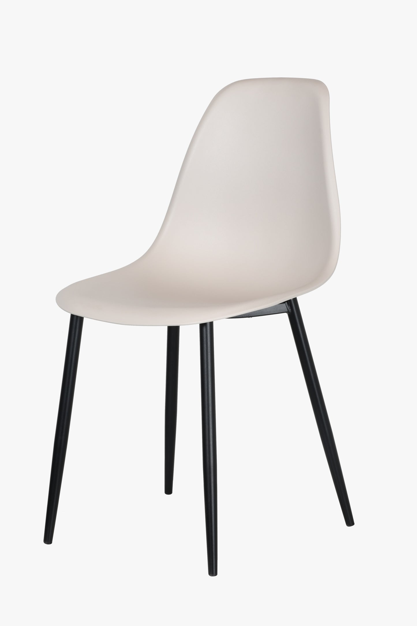 Aspen Pair of Curve Chairs, Calico Plastic Chair With Black Metal Legs