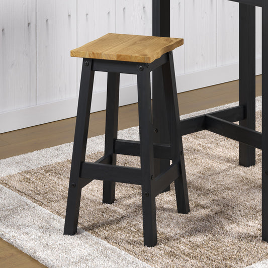 Corona Black Live Edge High Breakfast Stool (Pair)