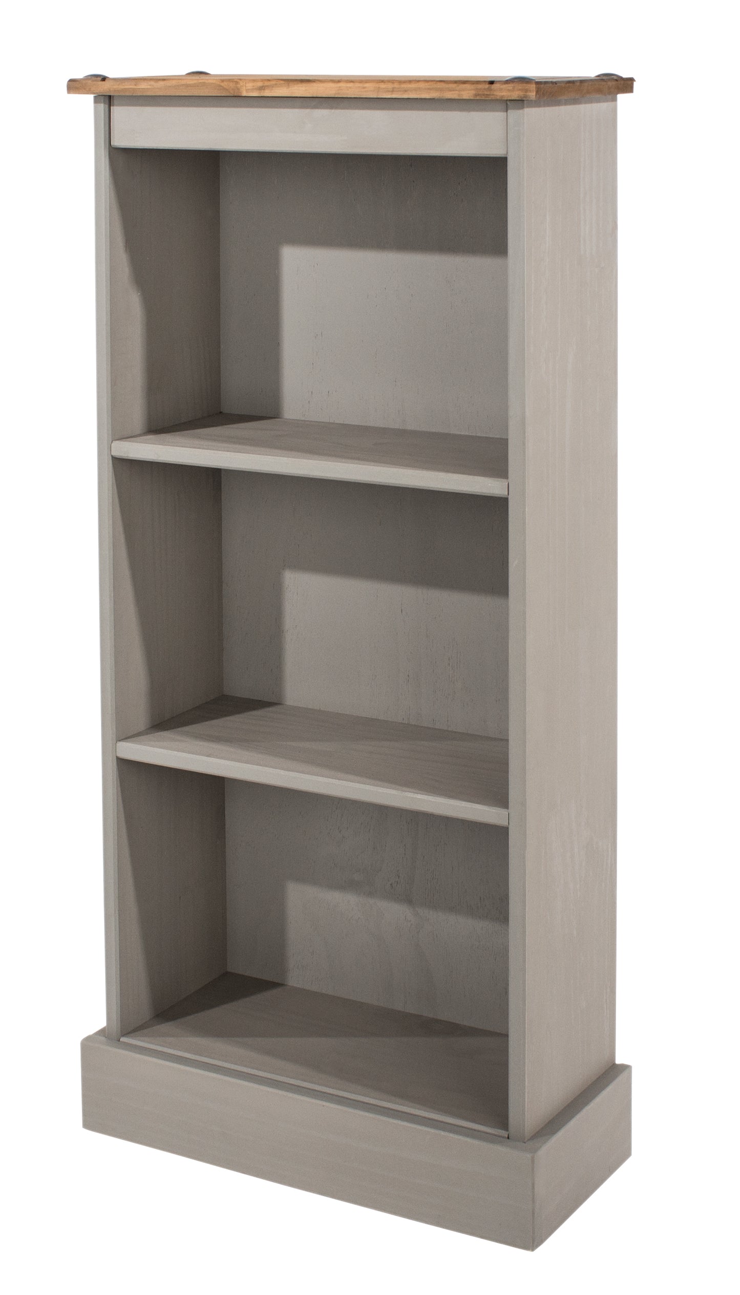 Corona Grey Low Narrow Bookcase