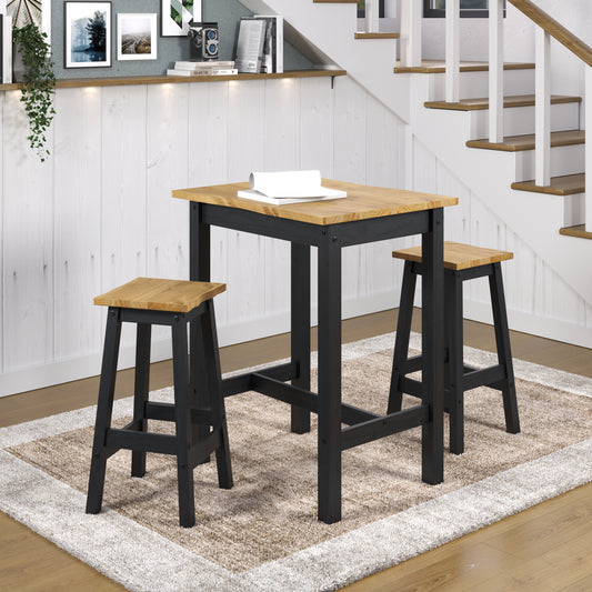 Corona Black Live Edge Small Dining Set