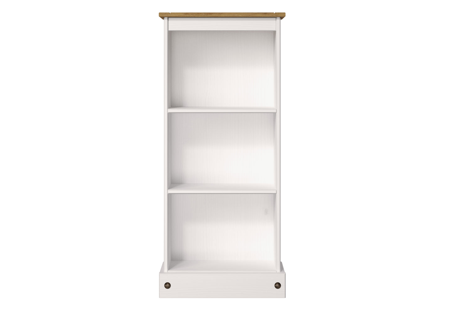 Corona White Low Narrow Bookcase