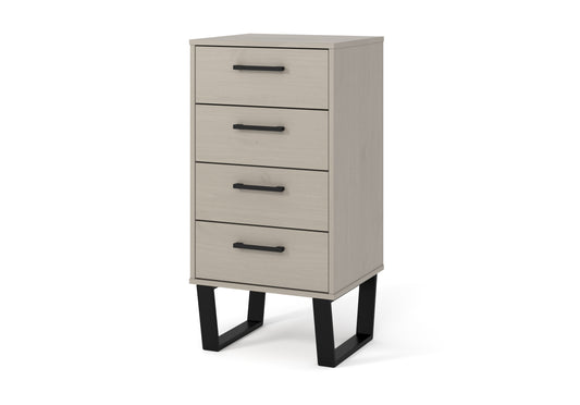 Texas Grey 4 Drawer Narrow Chest