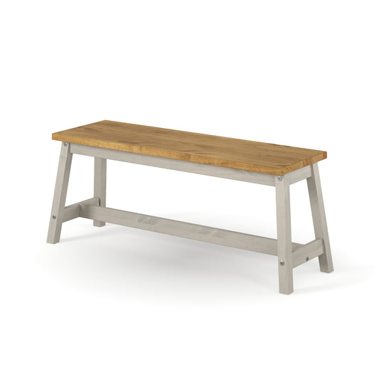 Corona Grey Live Edge Large Dining Bench