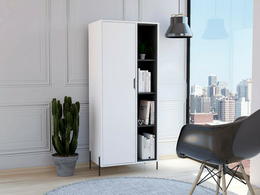 Dallas White Door Tall and Wide Bookcase Display Unit