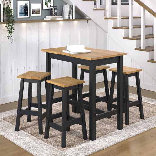 Corona Black Live Edge Large Dining Set