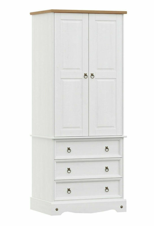 Corona White 2 Door 3 Drawer Wardrobe