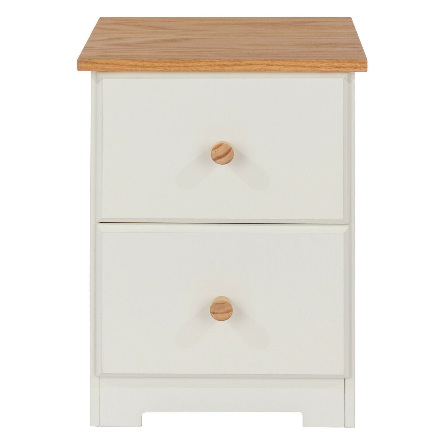 Colorado White 2 Drawer Bedside