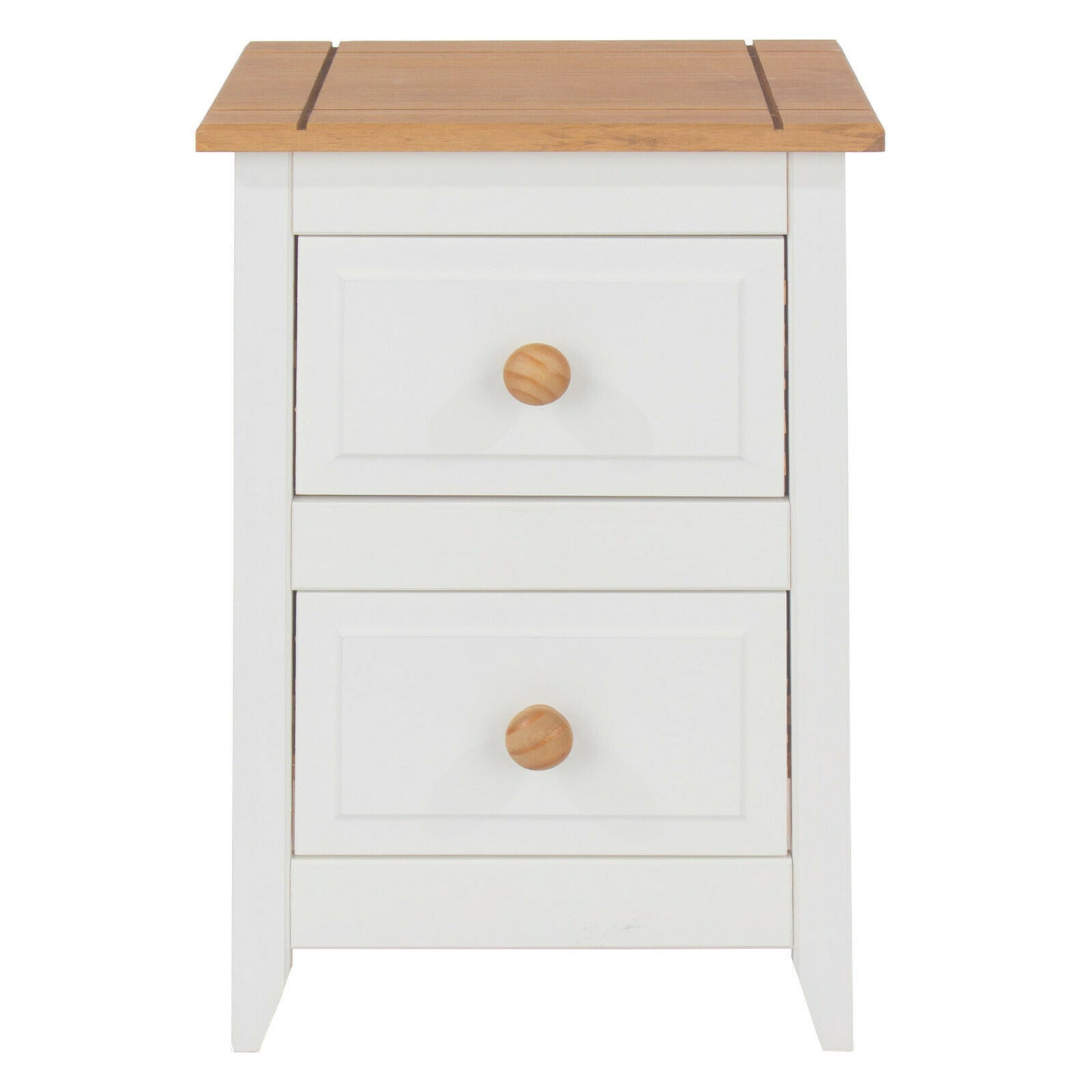 Capri White 2 Drawer Petite Bedside