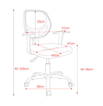 Home Office Chair with Black Mesh Back, Orange Fabric Seat & Chrome Base