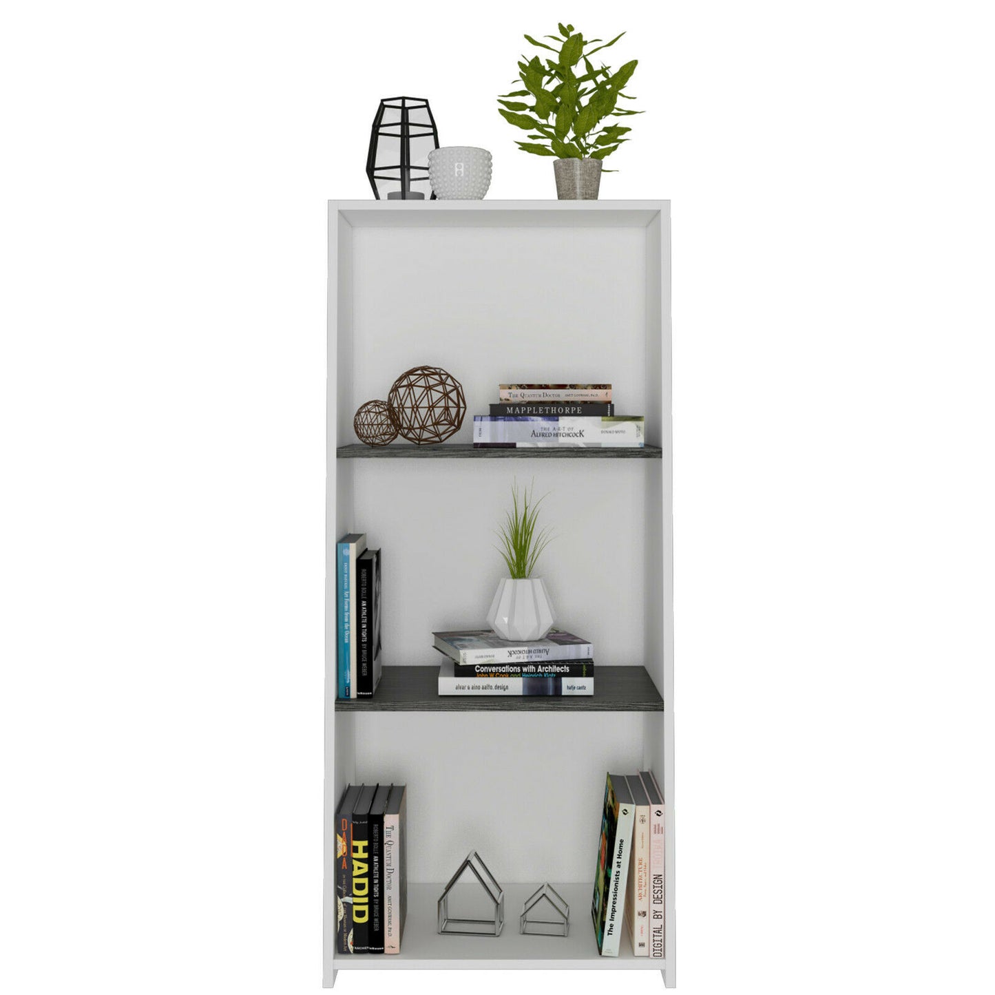 Dallas 3 Shelf Open Low Bookcase