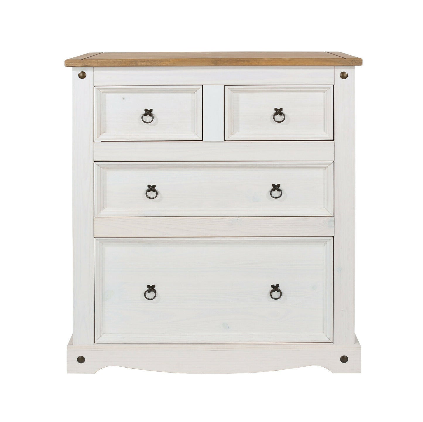 Corona White 2+2 Drawer Chest