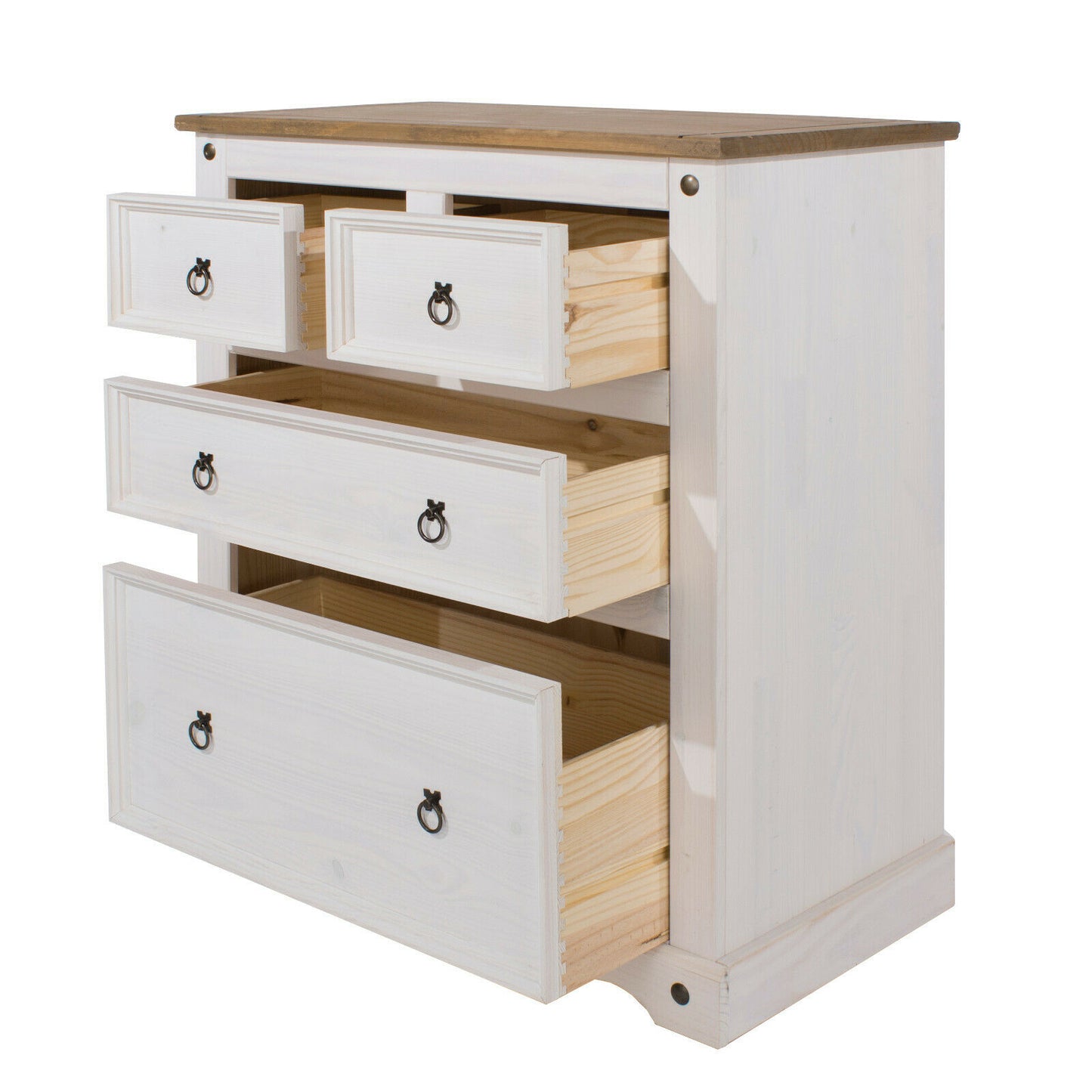 Corona White 2+2 Drawer Chest