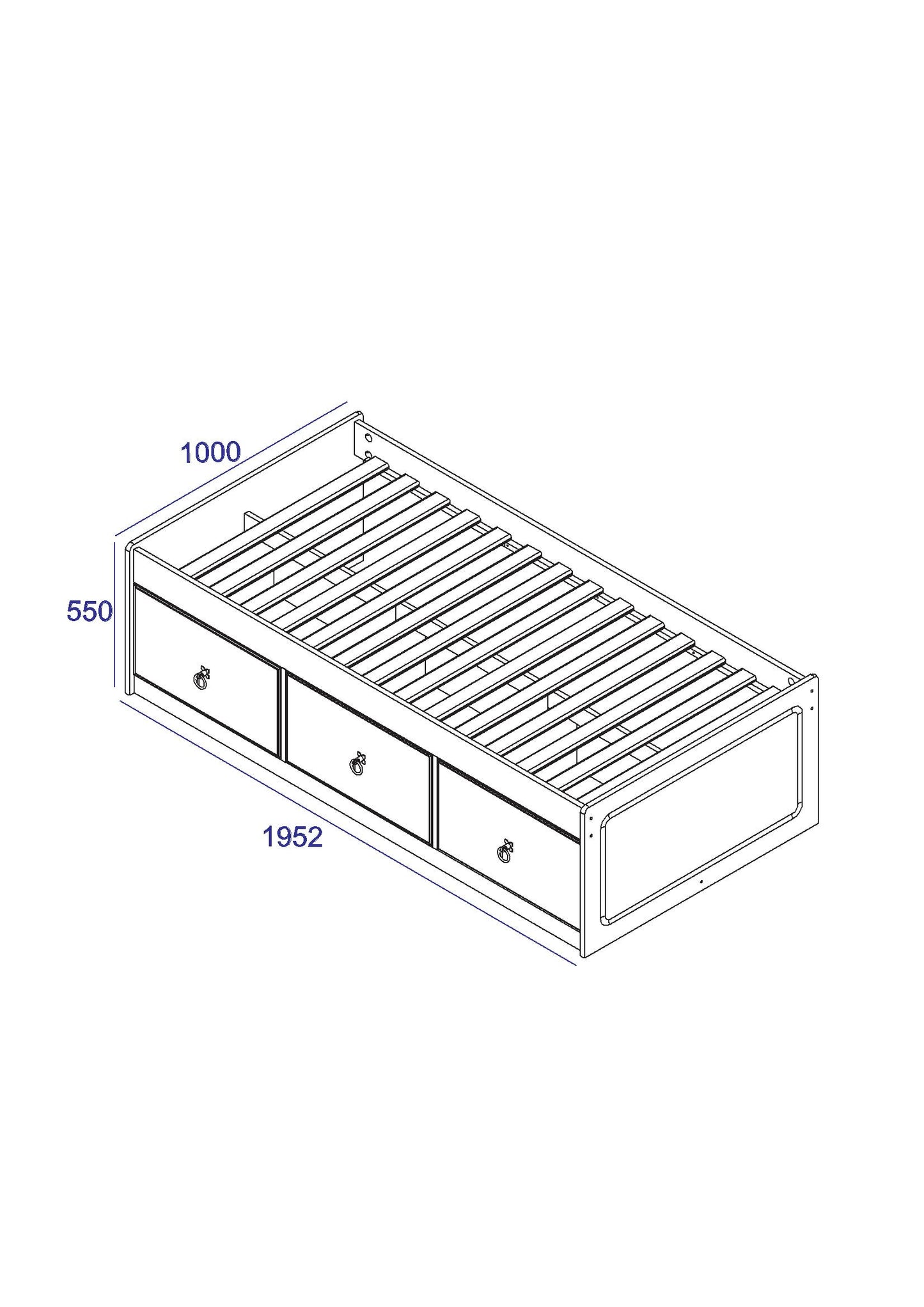 Corona Grey 3 Drawer Cabin Bed