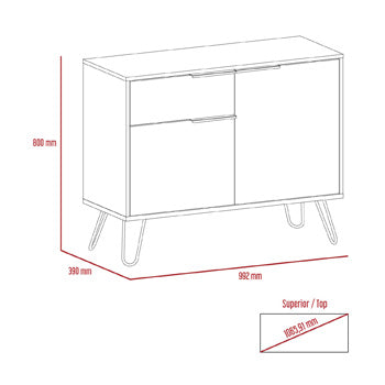 Nevada Small Sideboard with 2 Doors & 1 Drawer