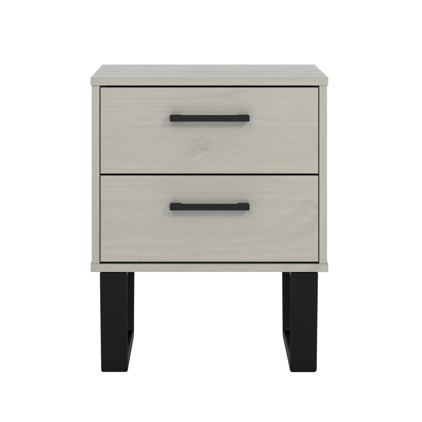 Texas Grey 2 Drawer Bedside