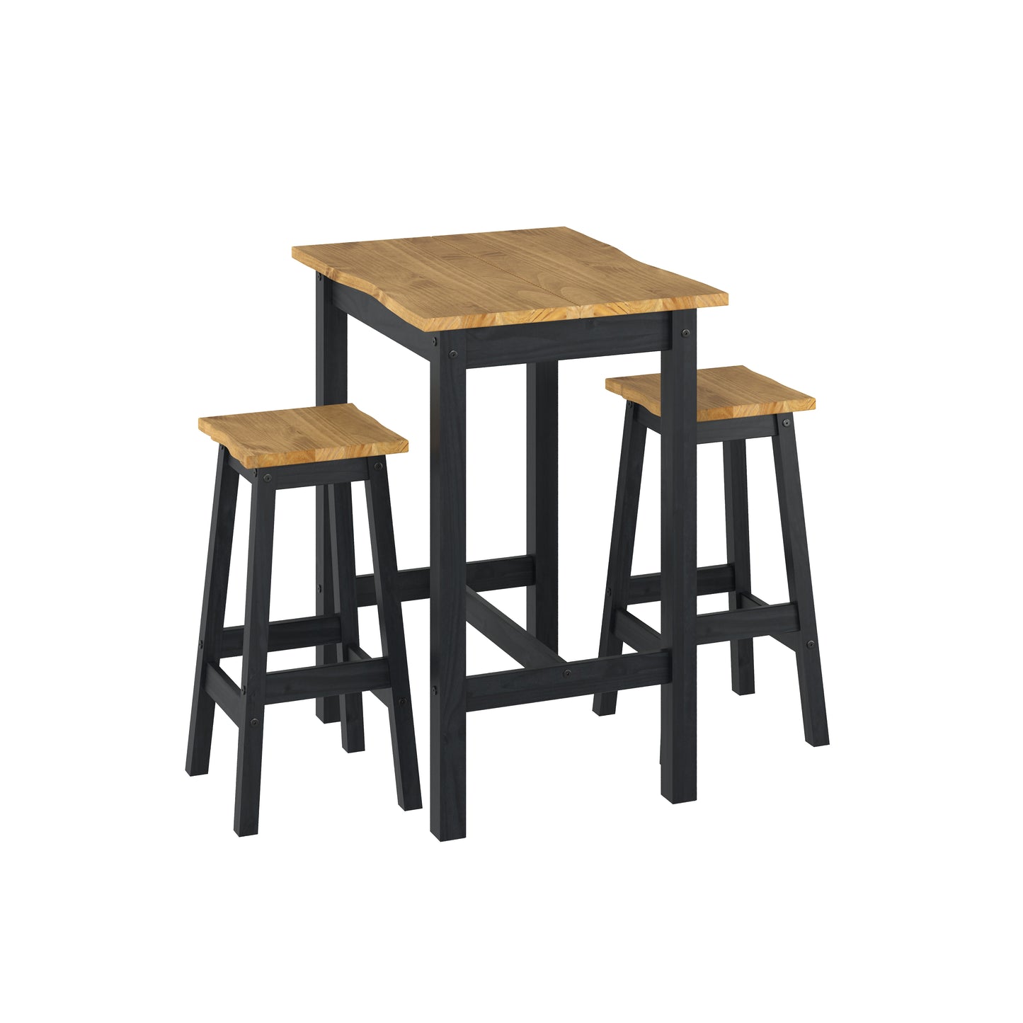 Corona Black Live Edge Small Dining Set