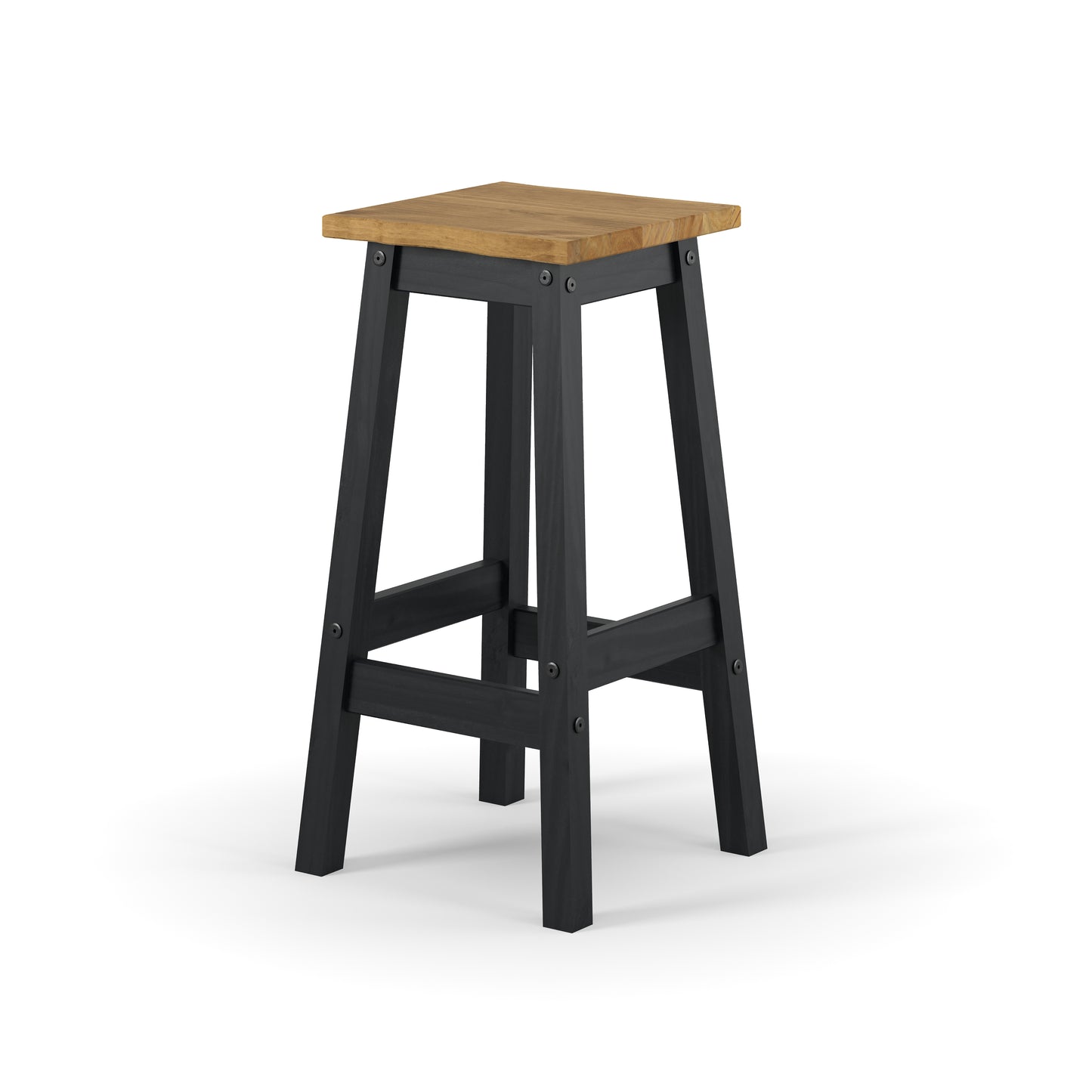 Corona Black Live Edge High Breakfast Stool (Pair)