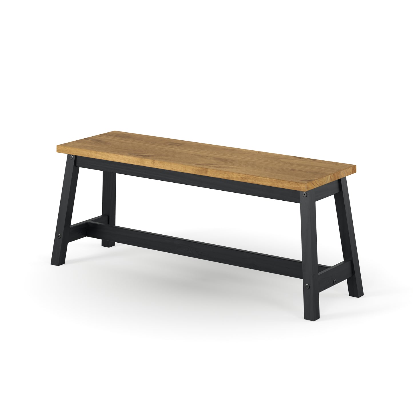 Corona Black Live Edge Large Dining Bench