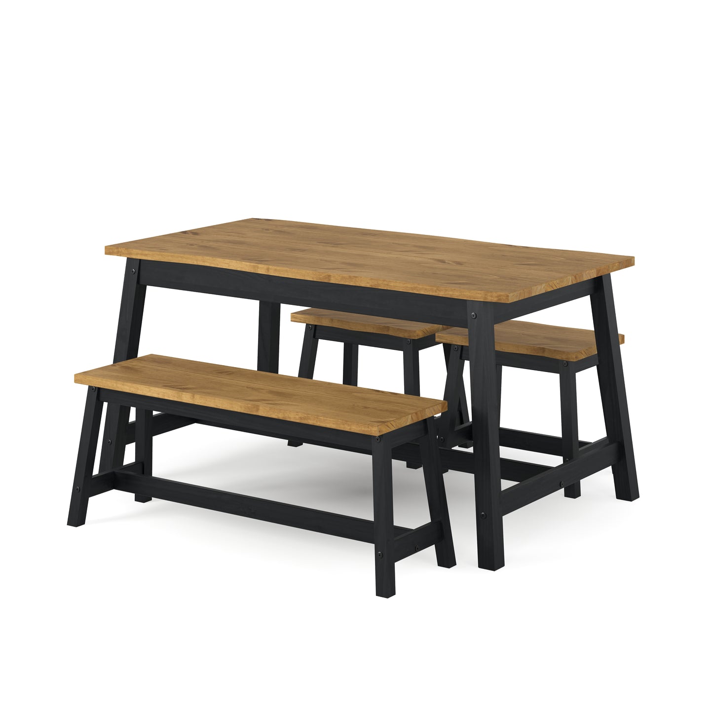 Corona Black Live Edge Large Dining Table