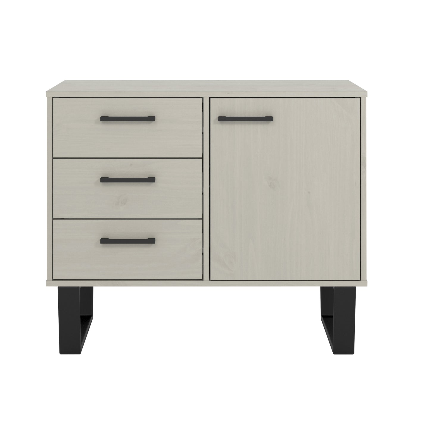 Texas Grey 1 Door 3 Drawer Small Sideboard