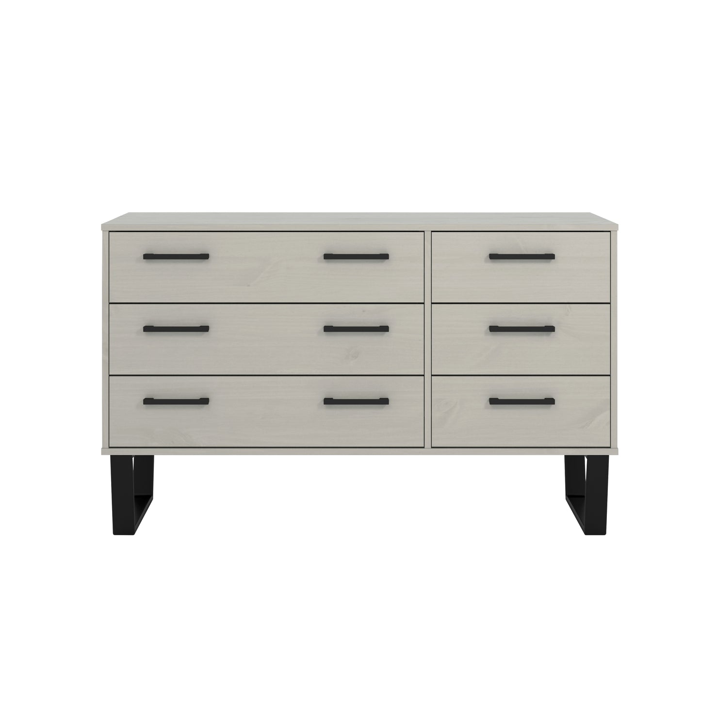 Texas Grey 3+3 Drawer Wide Chest