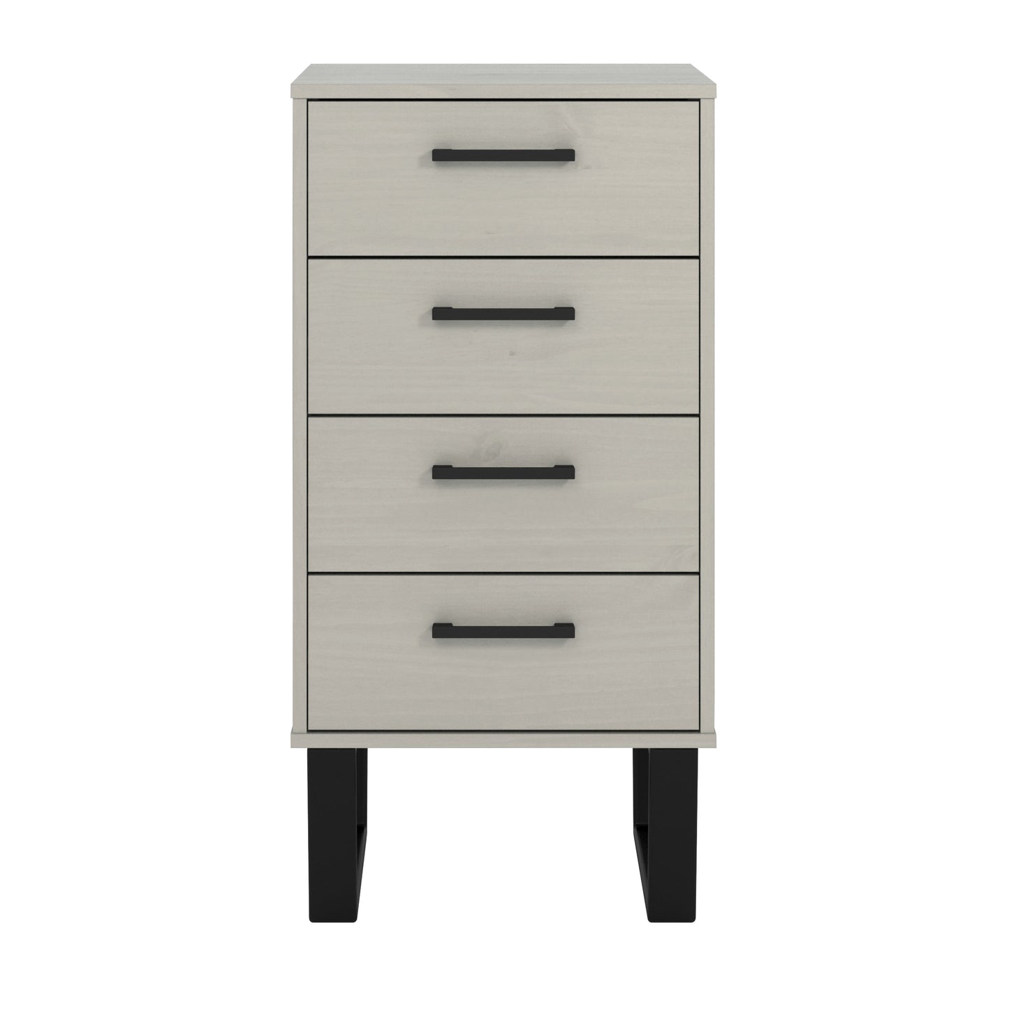 Texas Grey 4 Drawer Narrow Chest