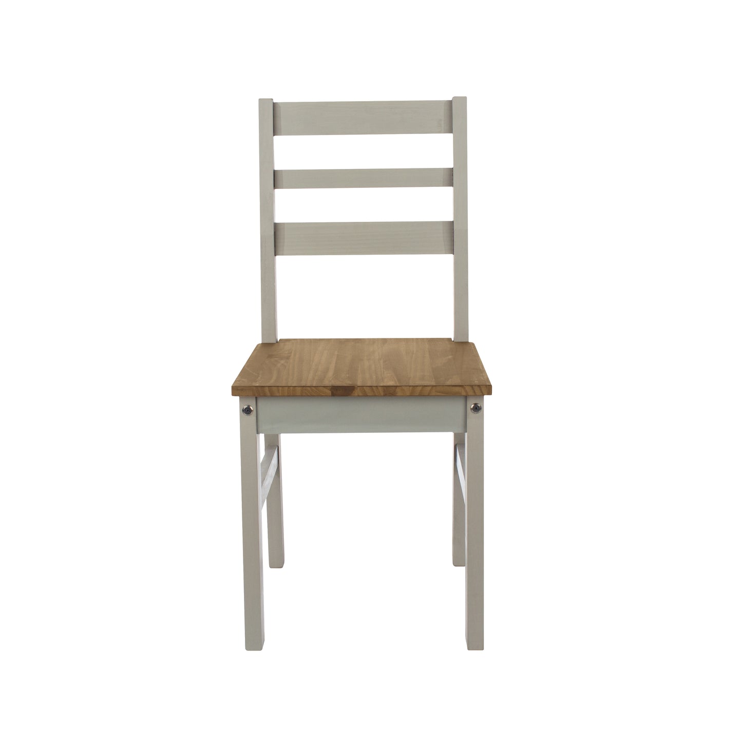 Corona Grey Pair of Linea Pine Dining Chairs